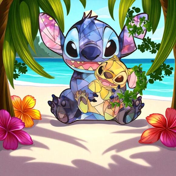 Stitch Disney Acrylic Suncatcher – Stained Glass Style Window Art - Picture 2 of 6